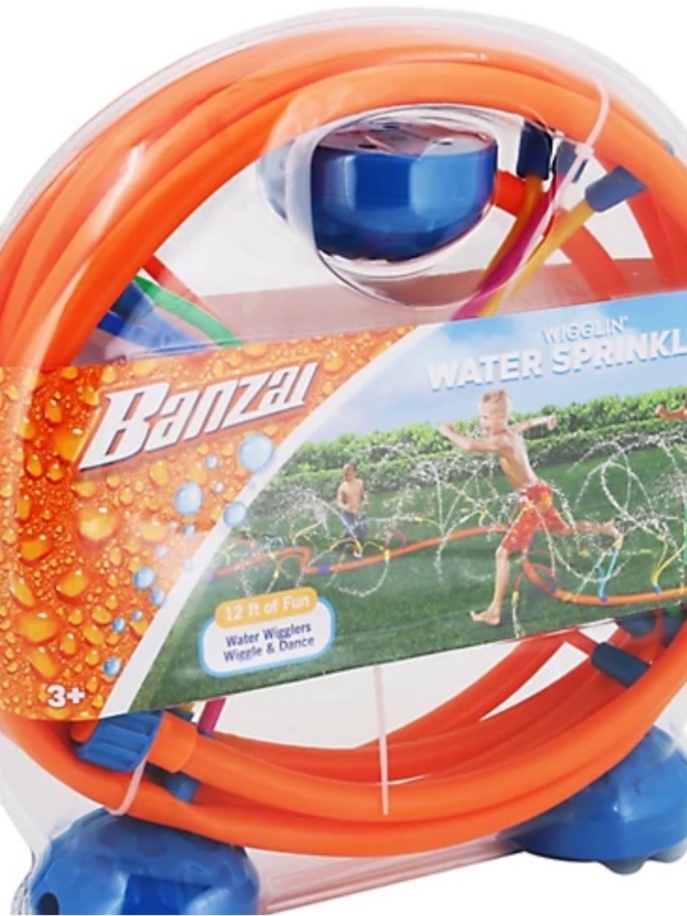 Banzai Orange Water Sprinkler for Kids - Outdoor Splash Toy